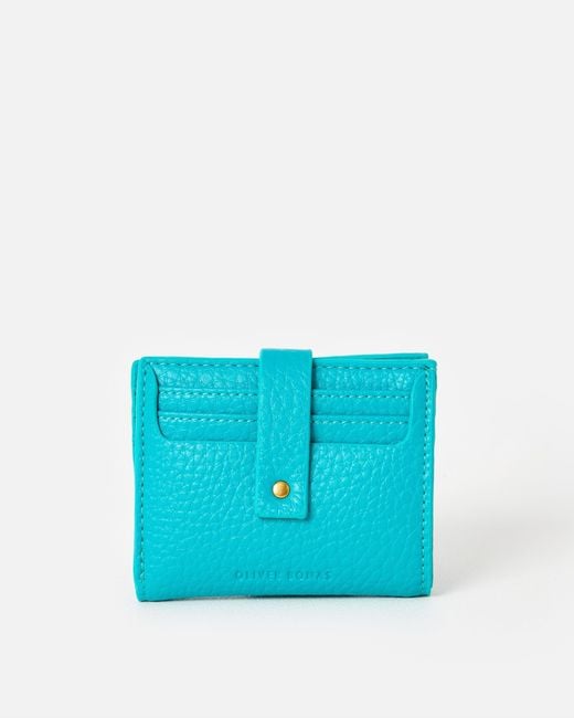 Oliver Bonas Blue Ettie Aqua Fold Over Card Holder