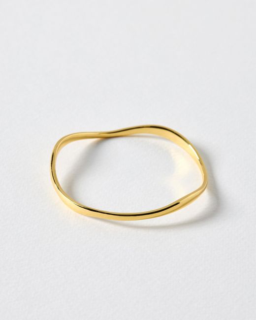 Oliver Bonas Metallic Ona Ripple Wave Bangle