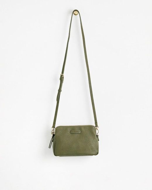 Oliver Bonas Isla Khaki Crossbody Bag in Green Lyst
