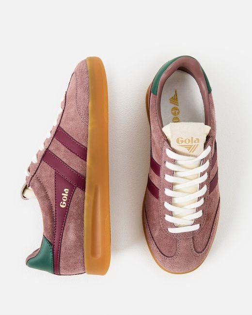 Gola Pink Cyclone Brownrose & Cerise Leather Trainers, Size 3