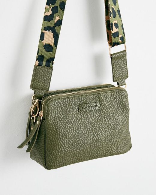 Oliver Bonas Isla Khaki Crossbody Bag in Green Lyst