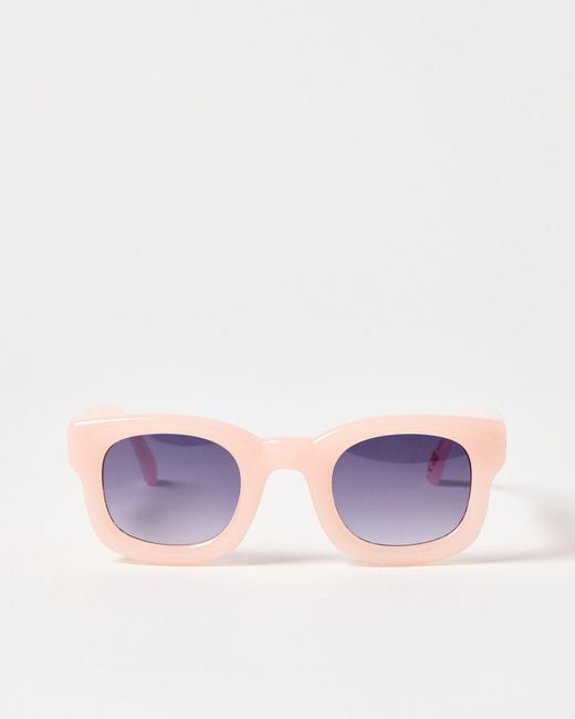 Oliver Bonas Purple Light Bubble Square Sunglasses