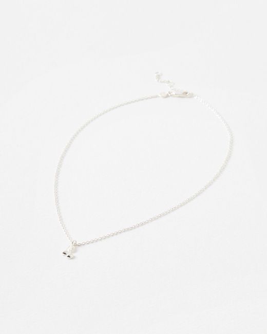 Oliver Bonas White Cherry Charm Pendant Necklace