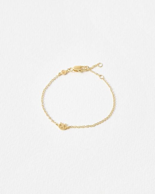 Oliver Bonas White Django Cat Chain Bracelet