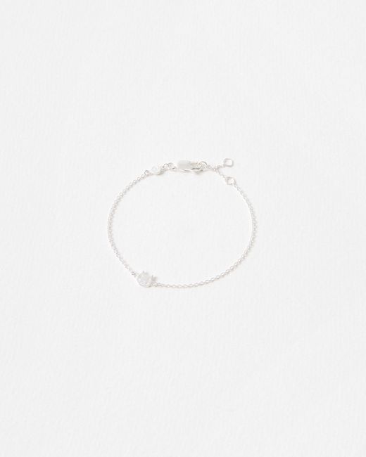 Oliver Bonas Blue Django Cat Sterling Chain Bracelet