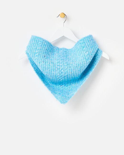 Oliver Bonas Blue Marl Knit Triangle Scarf