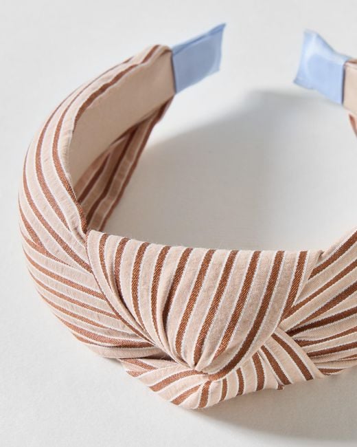Oliver Bonas Brown Haven Stripe Knot Headband