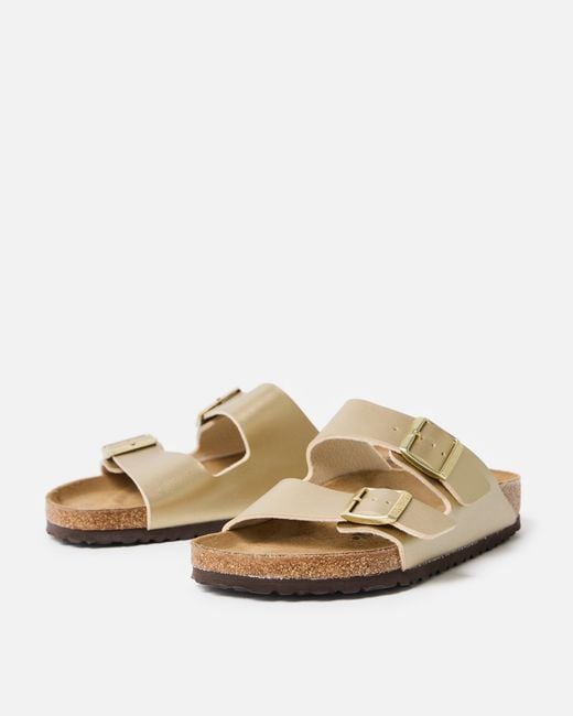 Birkenstock White Arizona Birko-flor Sandals, Size 3.5