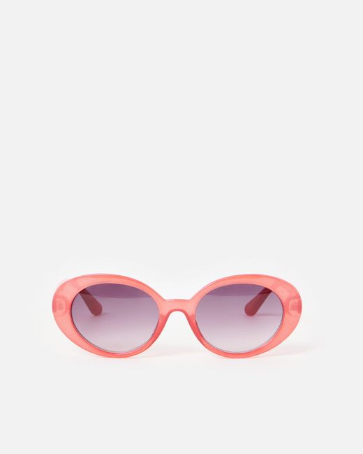 Oliver Bonas Pink Oval Sunglasses