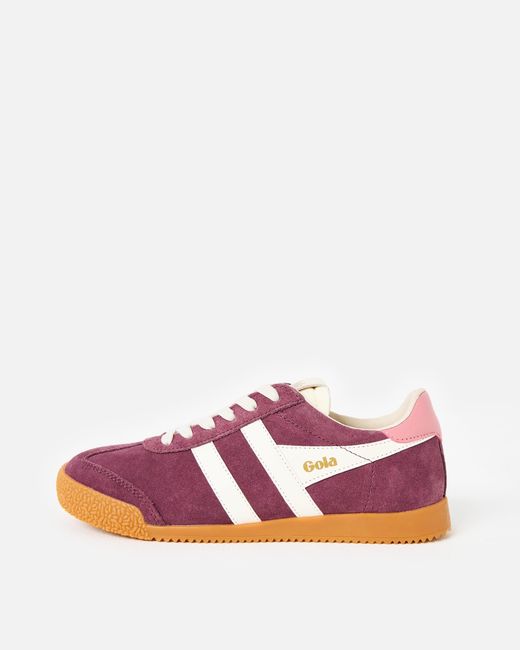 Gola Pink Elan Windsor Wine Purple & White Trainers, Size 3