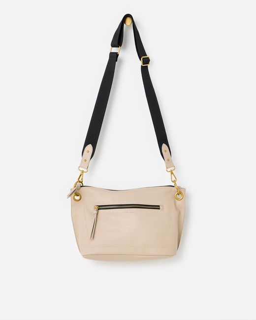 Oliver Bonas White Elsie Ecru Slouch Crossbody Bag