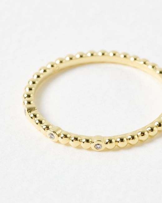 Oliver Bonas White Yara Bobble Ring