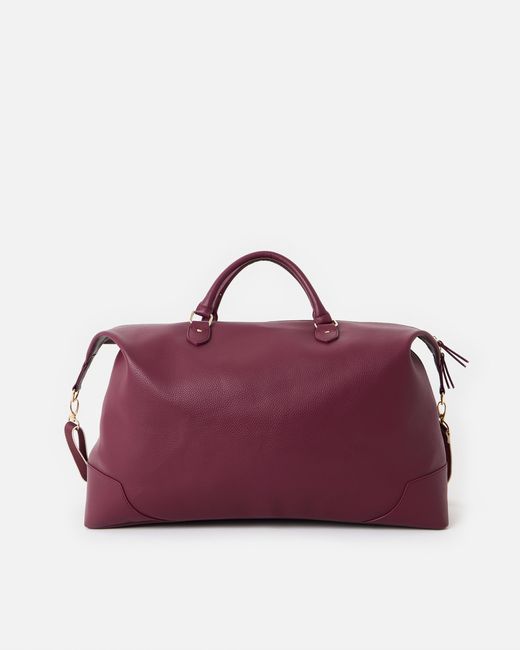 Oliver Bonas Purple Olivia Plum Weekend Bag
