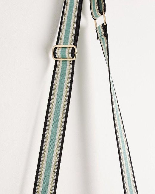 Oliver Bonas White Charlee Stripe Crossbody Bag