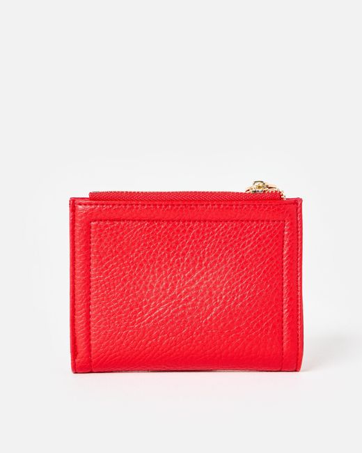 Oliver Bonas Red Kinley Zipped Purse