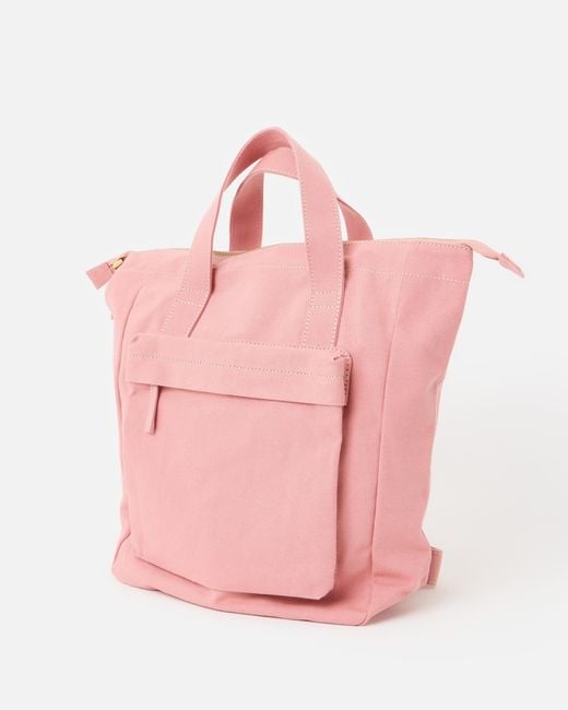 Oliver Bonas Pink Alma Canvas Backpack
