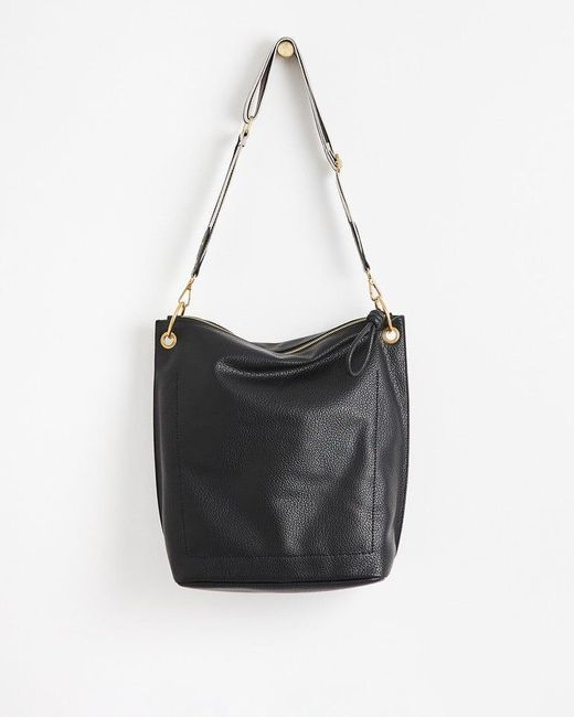Oliver Bonas Elise Shoulder Tote Bag in Black Lyst