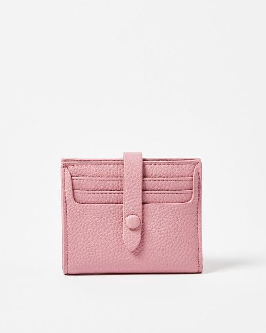 Oliver Bonas Ettie Dusty Fold Over Card Holder in Pink | Lyst