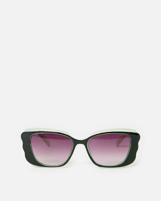 Oliver Bonas Green Butterfly Edge Sunglasses