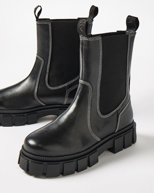 ASRA Black Beacon Chelsea Boots, Size Uk 3