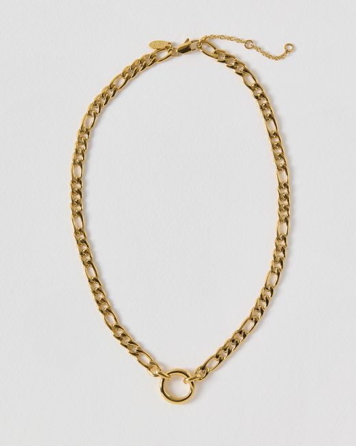 Oliver Bonas Metallic Zora Tone Waterproof Chunky Ring Necklace