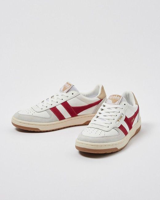 Oliver Bonas Pink Gola Hawk Raspberry Red & White Sneakers