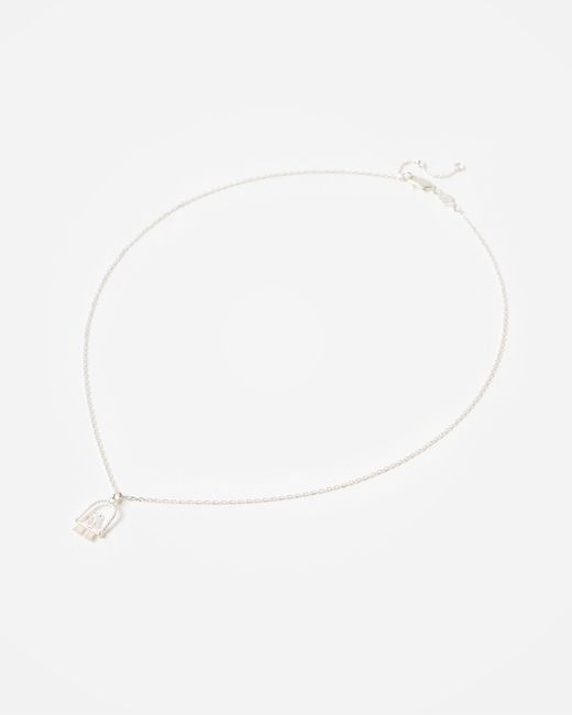 Oliver Bonas Natural Rosy Lovebirds Charm Pendant Necklace