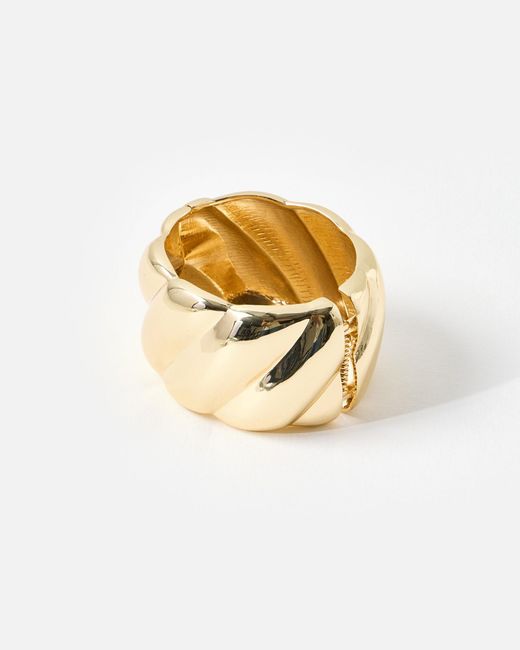 Oliver Bonas Metallic Jael Puffy Twisted Tone Bangle