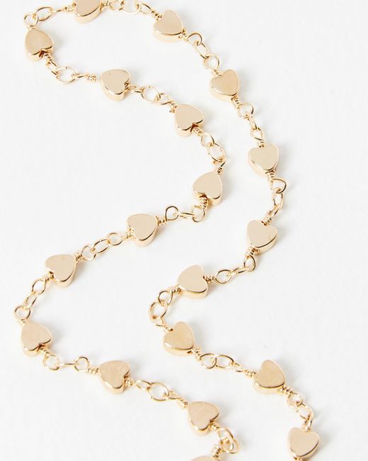 Oliver Bonas Natural Taurus Tone Chain Heart Necklace