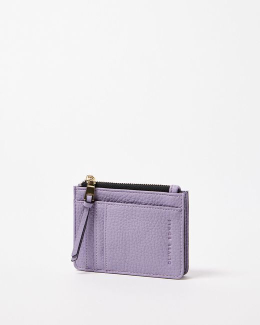 Oliver Bonas Purple Kadie Lilac Zipped Card Holder