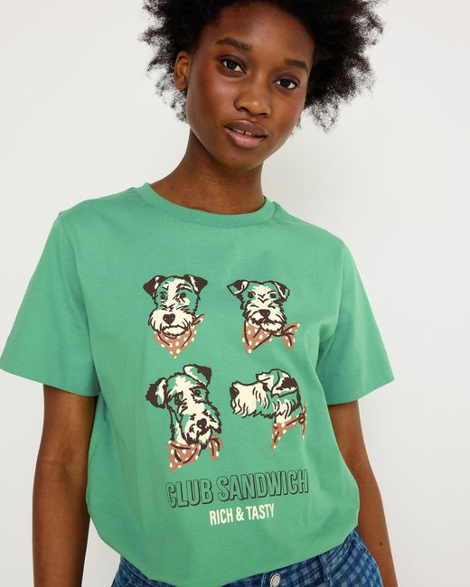 Oliver Bonas Green Walter The Dog Graphic T-shirt, Size 10
