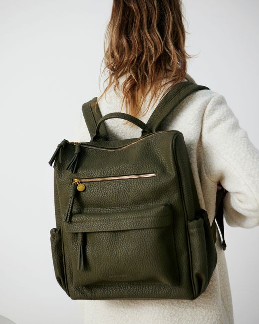 Oliver Bonas Green Jossie Khaki Backpack