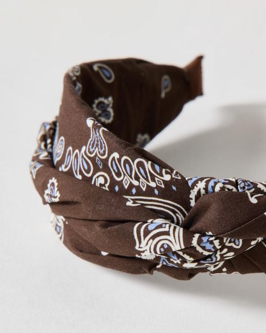 Oliver Bonas Metallic Mackenzie Bandana Knot Top Headband