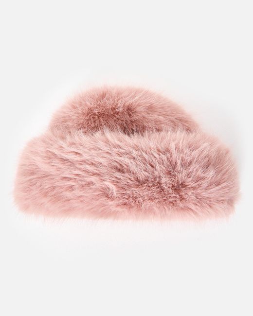 Oliver Bonas Pink Light Faux Fur Hat