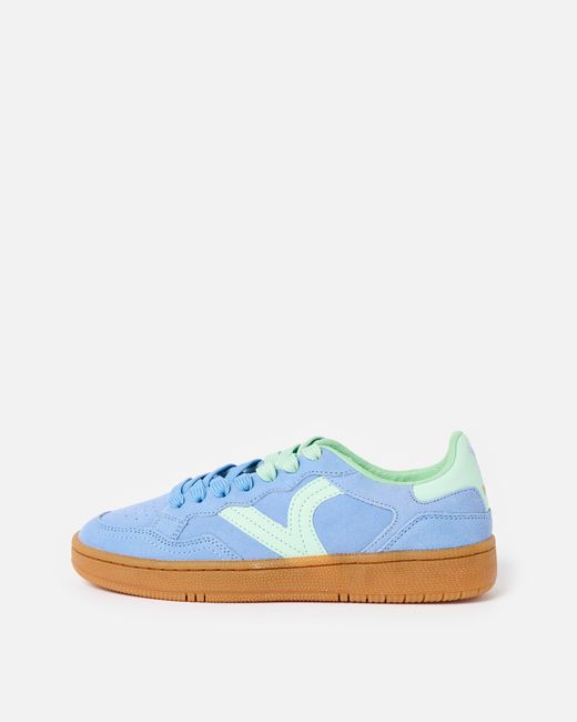 Victoria Blue Smash & Green Suede Trainers, Size 3