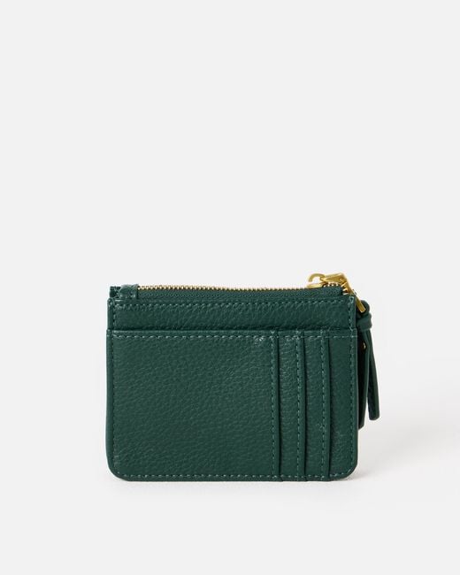 Oliver Bonas Green Kadie Forest Zipped Card Holder