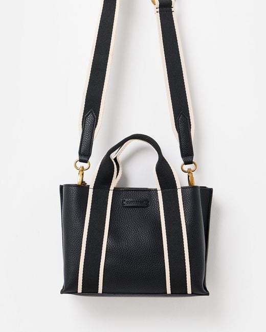 Oliver Bonas Black Emma Mini Tote Crossbody Bag