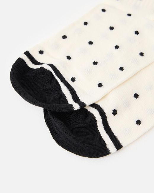 Oliver Bonas White & Black Polka Dot Sporty Ankle Socks