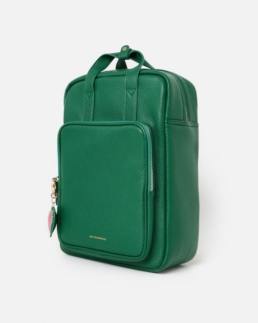 Oliver Bonas Green Mami Laptop Backpack