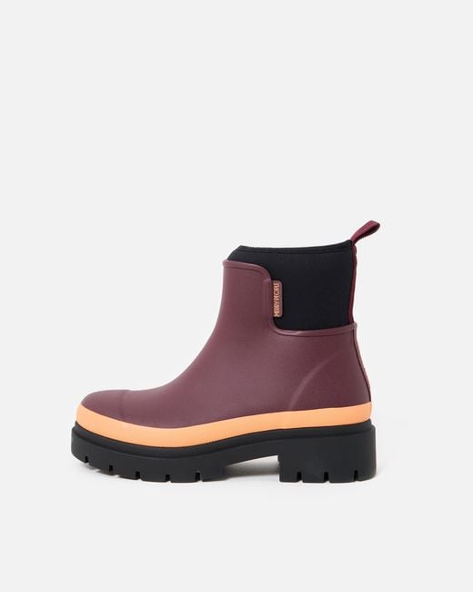 Merry People Red Plum Tully Ankle Wellington Boots, Size Uk 3