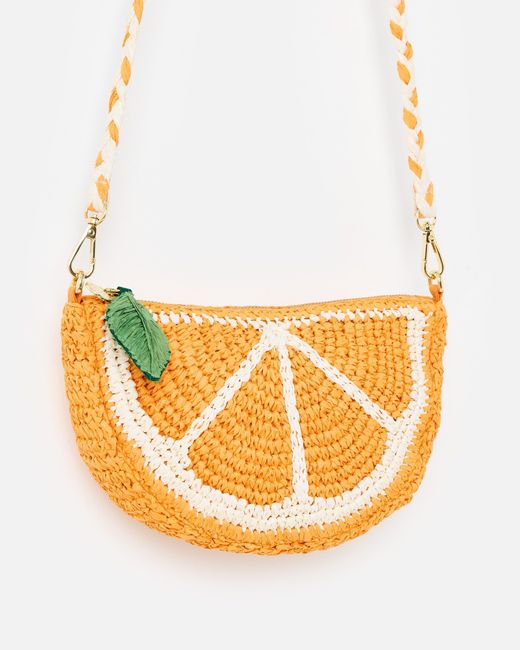 Oliver Bonas Orange Betty Slice Crossbody Bag