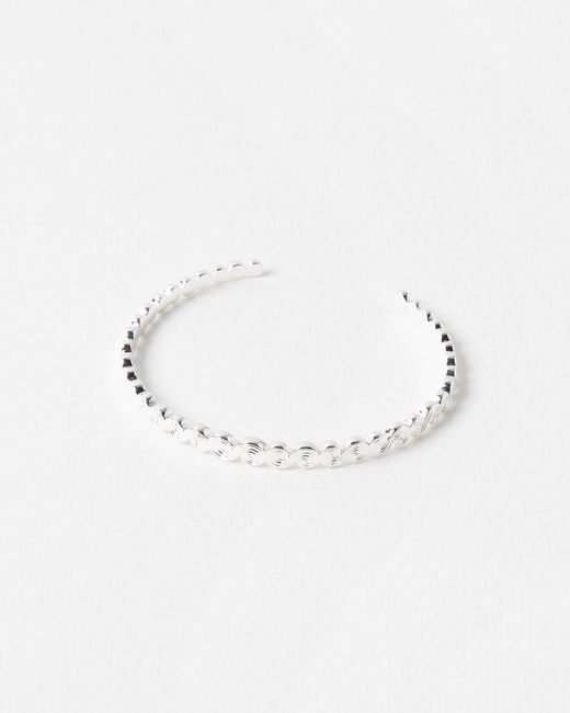 Oliver Bonas Metallic Clodagh Engraved Swirl Bangle