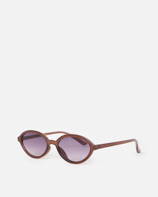 Oliver Bonas Pink Mini Oval Sunglasses