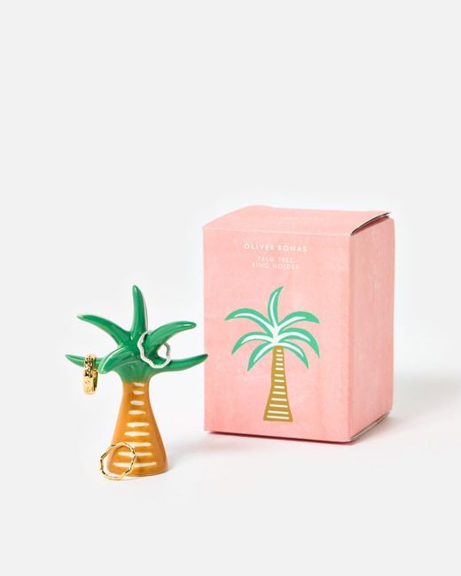 Oliver Bonas Green Palm Tree Ring Holder