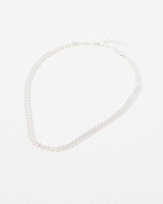 Oliver Bonas White Celyn Ornate Chain Necklace