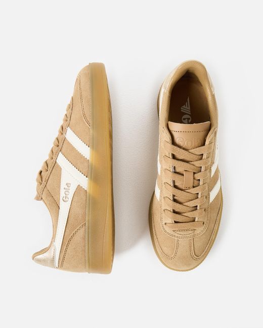 Gola Natural Viper Caramel & White Trainers, Size 3