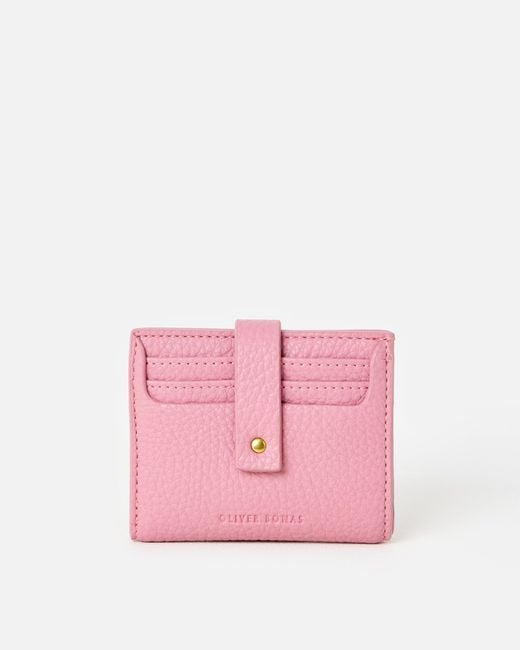 Oliver Bonas Pink Ettie Fold Over Card Holder