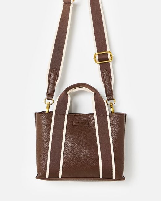 Oliver Bonas Brown Emma Mini Tote Crossbody Bag