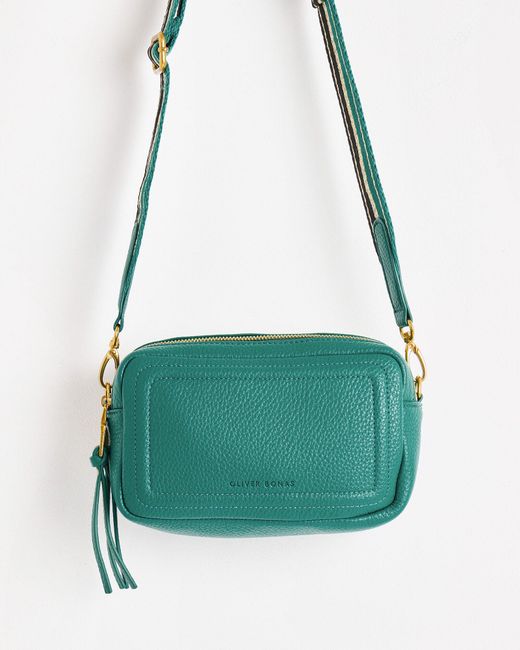Oliver Bonas Blue Simen Teal Crossbody Bag Large
