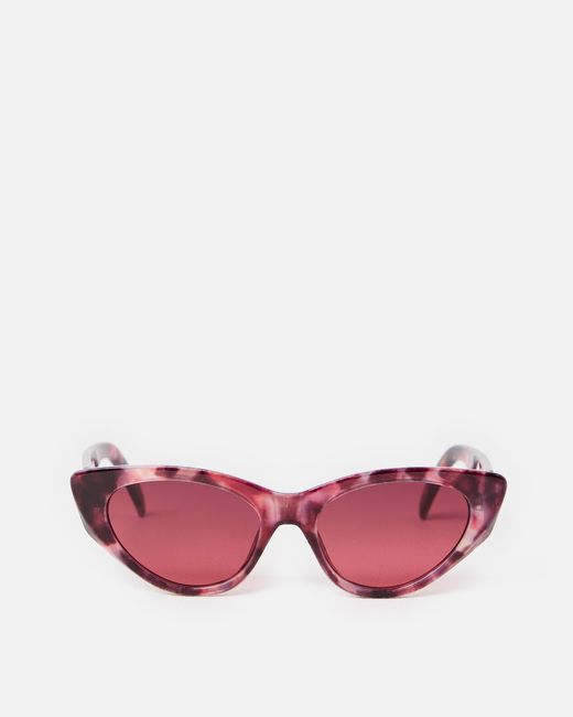 Oliver Bonas Pink Marbled Cat Eye Sunglasses